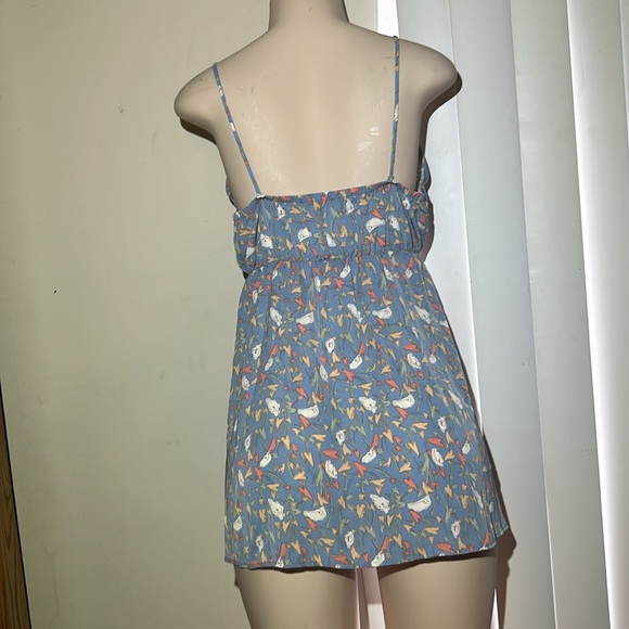 Perfectly Priscilla Blue & Orange Blouse Size S - Picture 2 of 15